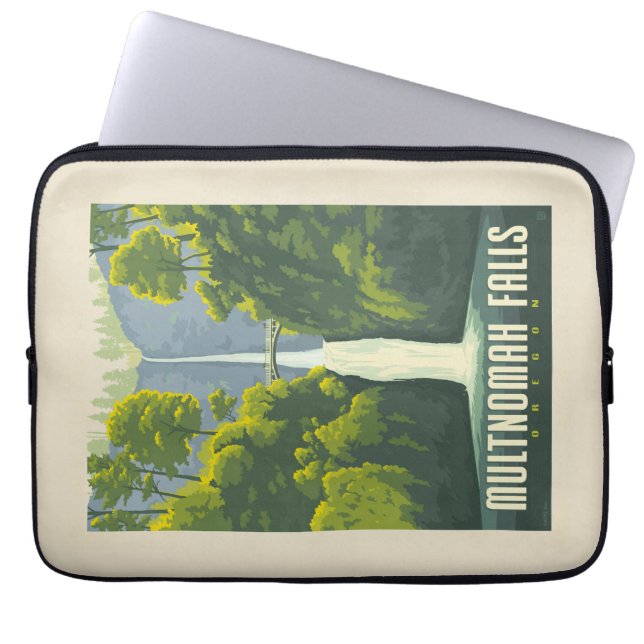 Multnomah Falls | Oregon Laptop Sleeve (Front)