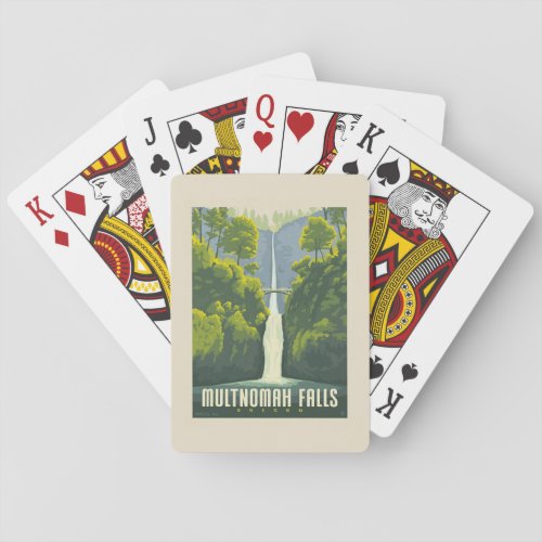 Multnomah Falls  Oregon Poker Cards