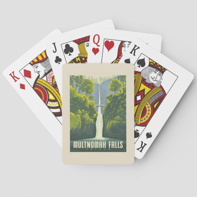 Multnomah Falls | Oregon Poker Cards (Back)
