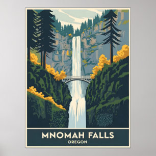 Multnomah Falls Oregon Poster