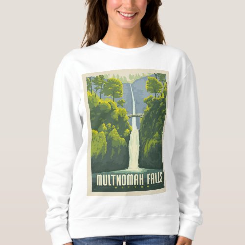 Multnomah Falls  Oregon Sweatshirt