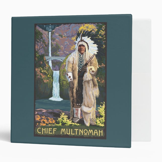 Multnomah Falls, OregonChief Multnomah 3 Ring Binder (Front/Inside)