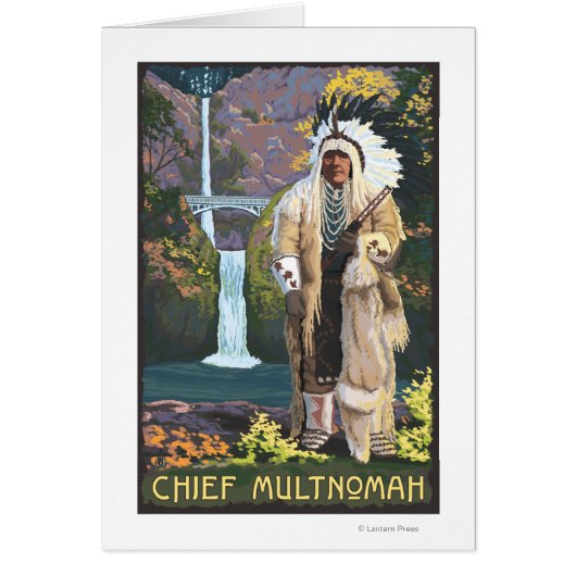 Multnomah Falls, OregonChief Multnomah Cards (Front)