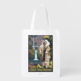 Multnomah Falls, OregonChief Multnomah Reusable Grocery Bag