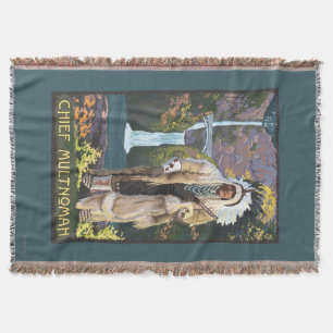 Multnomah Falls, OregonChief Multnomah Throw Blanket
