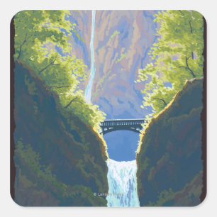 Multnomah Falls, OregonMaiden of the Falls Square Sticker