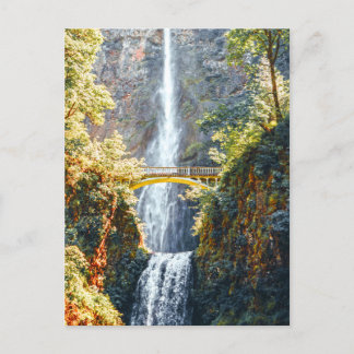 Multnomah Falls-Portland Oregon-Travel Photography Postcard