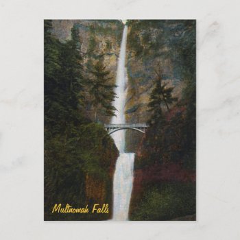 Multnomah Falls Postcard by vintageamerican at Zazzle