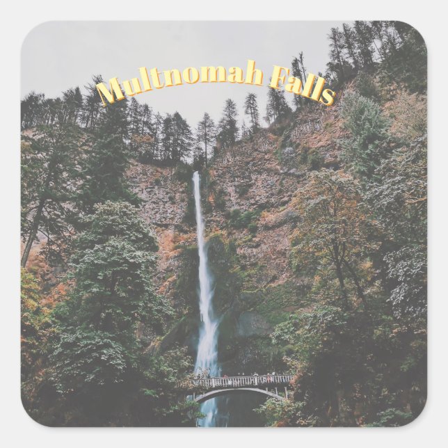 Multnomah Falls Square Sticker (Front)