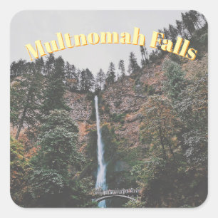 Multnomah Falls Square Sticker