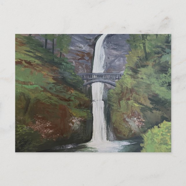 Multnomah Falls View Postcard (Front)