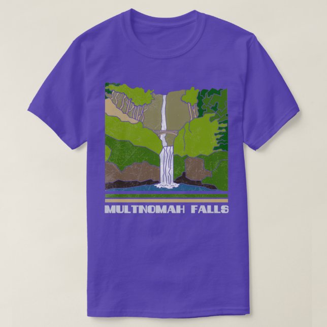 Multnomah Falls Vintage Souvenir T-Shirt (Design Front)