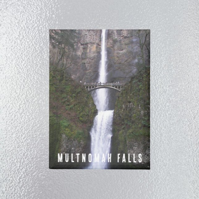 Multnomah, Falls Waterfall Landscape Magnet (In Situ Fridge)