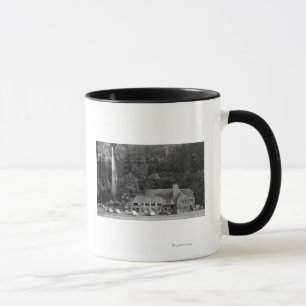 Multnomah Lodge and Falls Photograph Mug
