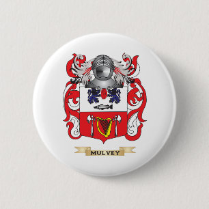 Mulvey Coat of Arms (Family Crest) Pinback Button