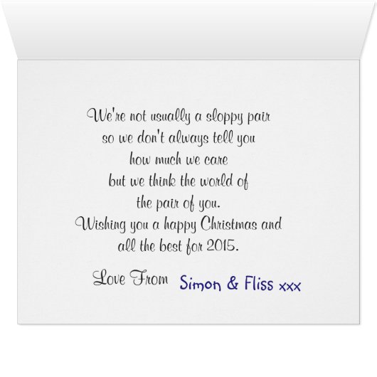 Mum and Dad Family Photos Festive Card (Inside Horizontal (Bottom))