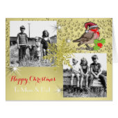 Mum and Dad Family Photos Festive Card (Front Horizontal)