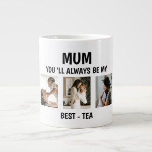 Mum Best-Tea Mother's day Photo Collage Giant Coffee Mug