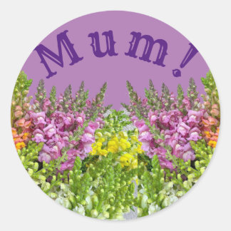 MUM! Card Classic Round Sticker