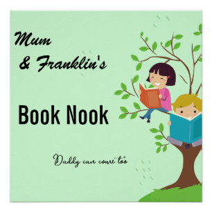 Mum & Child Book Nook. Editable names & text Poster