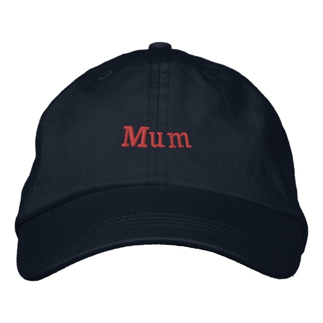 Mum Custom Classic Cap Copper Text Navy Mother Hat (Front)