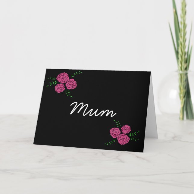 Mum floral chalkboard card (Front)