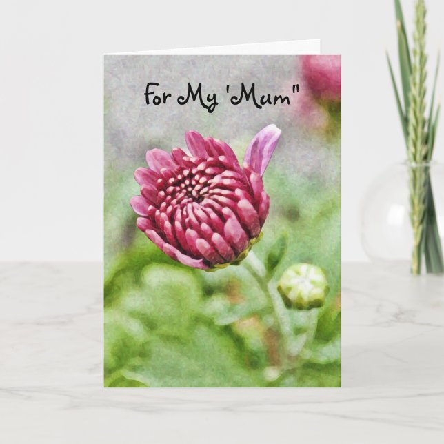 Mum Flower Mother's Day Card (Front)