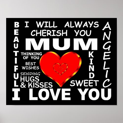 Mum I Love You Poster