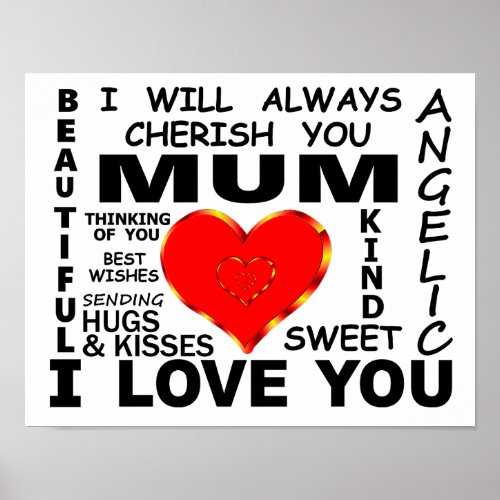 Mum I Love You Poster