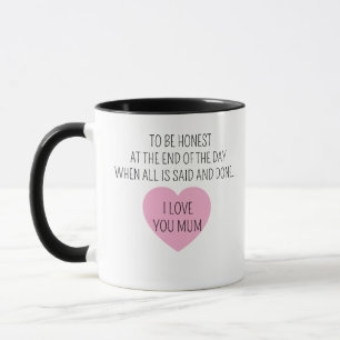 Mum Mug Ceramic Love Heart Mum Cup Mother's Day Gi