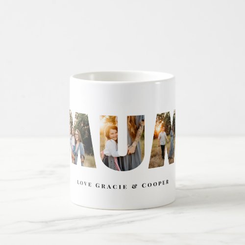 Mum multi photo modern elegant mothers day coffee mug