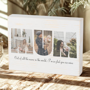 Mum Photo Collage Wooden Box Sign
