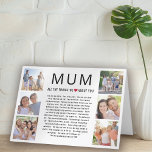 Mum Photos Things We Love About You Mother's Day Thank You Card<br><div class="desc">Compile a list of things you love about your mom,  add some favorite photographs and you have a Mother's Day or birthday gift she'll treasure! Perfect for birthdays and other family members too! ♥</div>