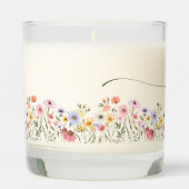 Mum Script Watercolor Wildflowers Mother's Day Scented Candle (Left)