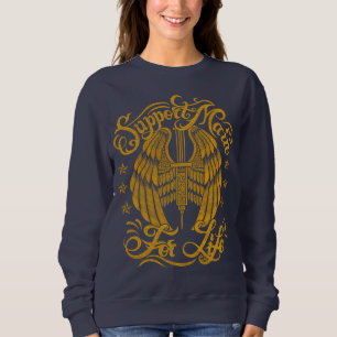 Mum Support Main Yellow Grunge Needle Illustration Sweatshirt