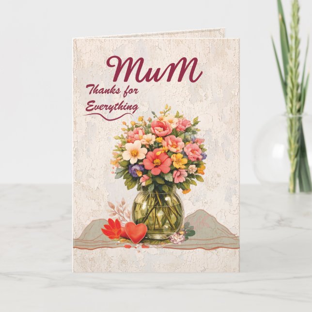 Mum Thanks for Everything Card (Front)