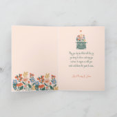  Mum Vintage Typewriter Florals Happy Mothers Day Holiday Card (Inside)