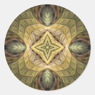 Mumbai Calling Abstract Geometric Pattern Classic Round Sticker