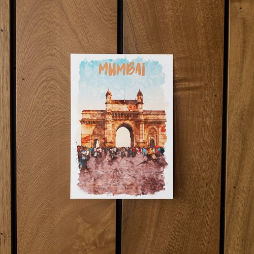 Mumbai Gateway of India Monument Postcard