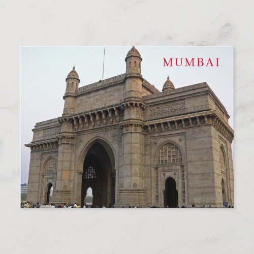 Mumbai Gateway of India view postcard