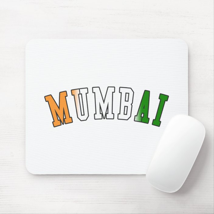 Mumbai in India National Flag Colors Mouse Pad