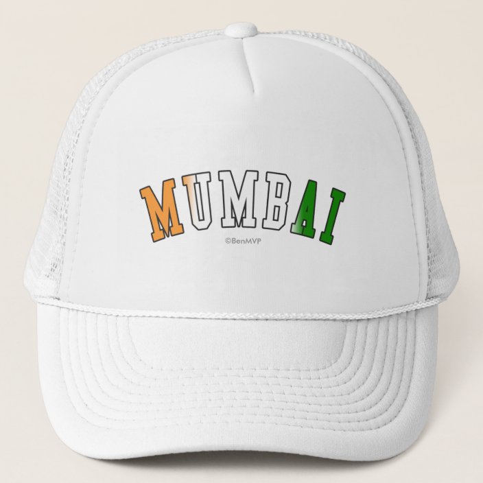 Mumbai in India National Flag Colors Trucker Hat