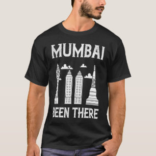 Mumbai India City Skyline Map Travel T-Shirt
