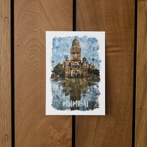 Mumbai India City View Landmark Postcard