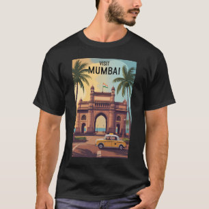 Mumbai India Gateway of India Illustration Travel T-Shirt