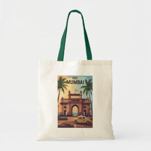 Mumbai India Gateway of India Illustration Travel Tote Bag