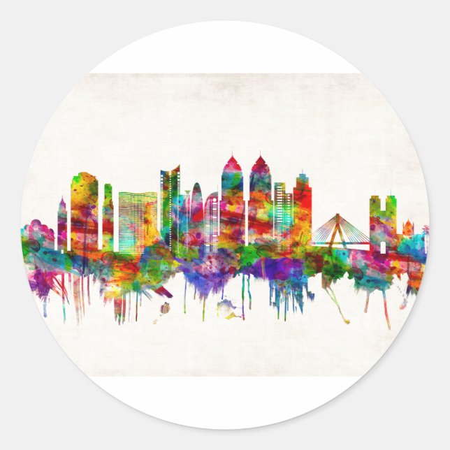 Mumbai India Skyline Classic Round Sticker (Front)
