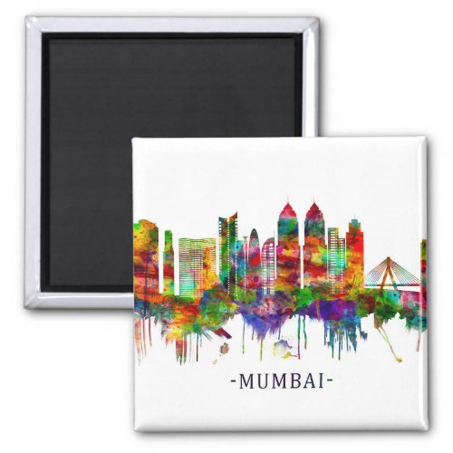 Mumbai India Skyline Magnet
