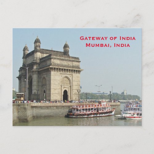 Mumbai India Vintage Tourism Travel Add Postcard