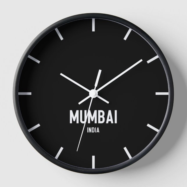 Mumbai Time Zone Newsroom Wall Clock (Front)